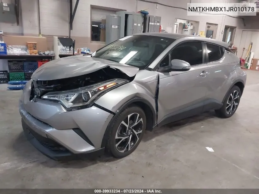 2018 Toyota C-Hr Xle VIN: NMTKHMBX1JR010178 Lot: 39933234