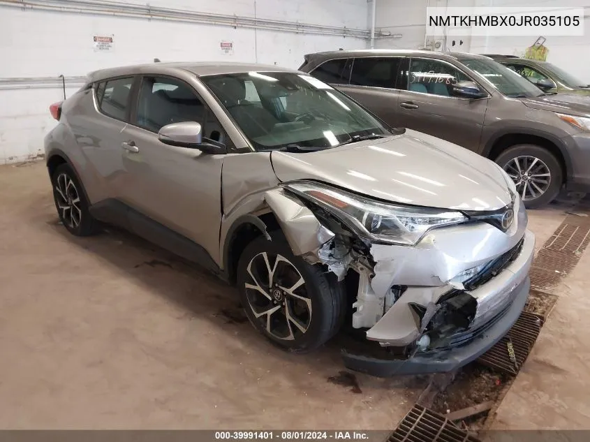 2018 Toyota C-Hr Xle Premium VIN: NMTKHMBX0JR035105 Lot: 39991401