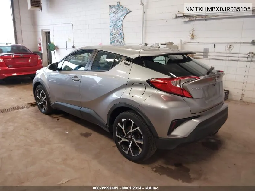 2018 Toyota C-Hr Xle Premium VIN: NMTKHMBX0JR035105 Lot: 39991401