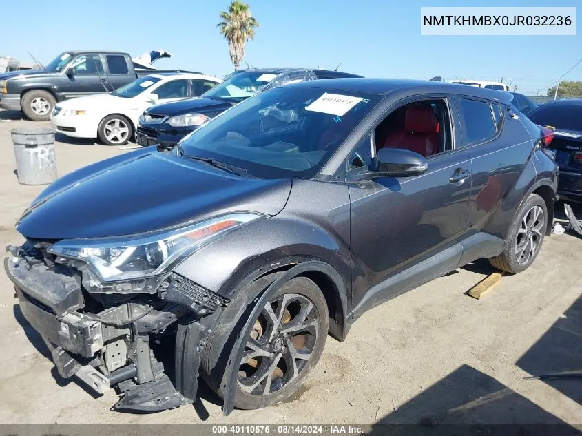 2018 Toyota C-Hr Xle Premium VIN: NMTKHMBX0JR032236 Lot: 40110575