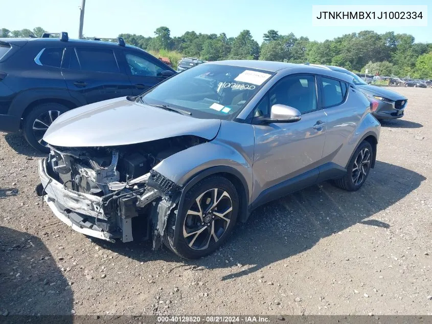 JTNKHMBX1J1002334 2018 Toyota C-Hr Xle Premium