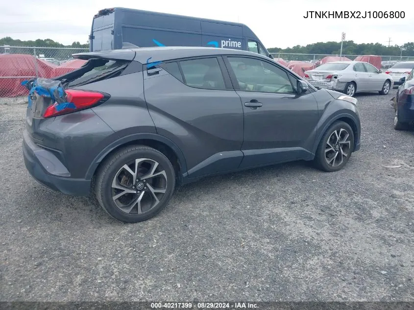 2018 Toyota C-Hr Xle VIN: JTNKHMBX2J1006800 Lot: 40217399