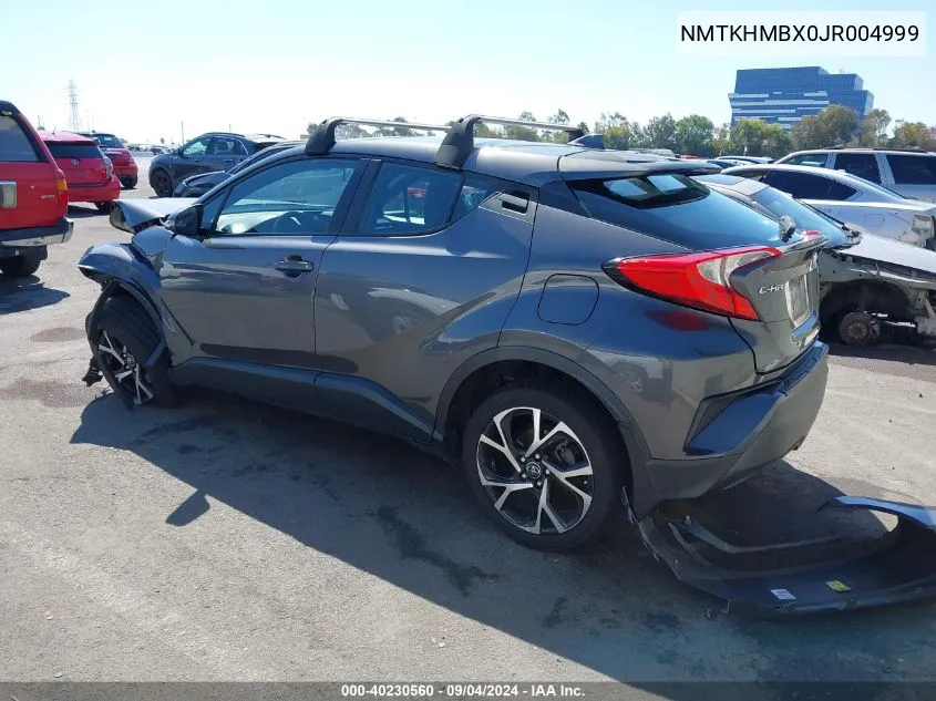 2018 Toyota C-Hr Xle Premium VIN: NMTKHMBX0JR004999 Lot: 40230560