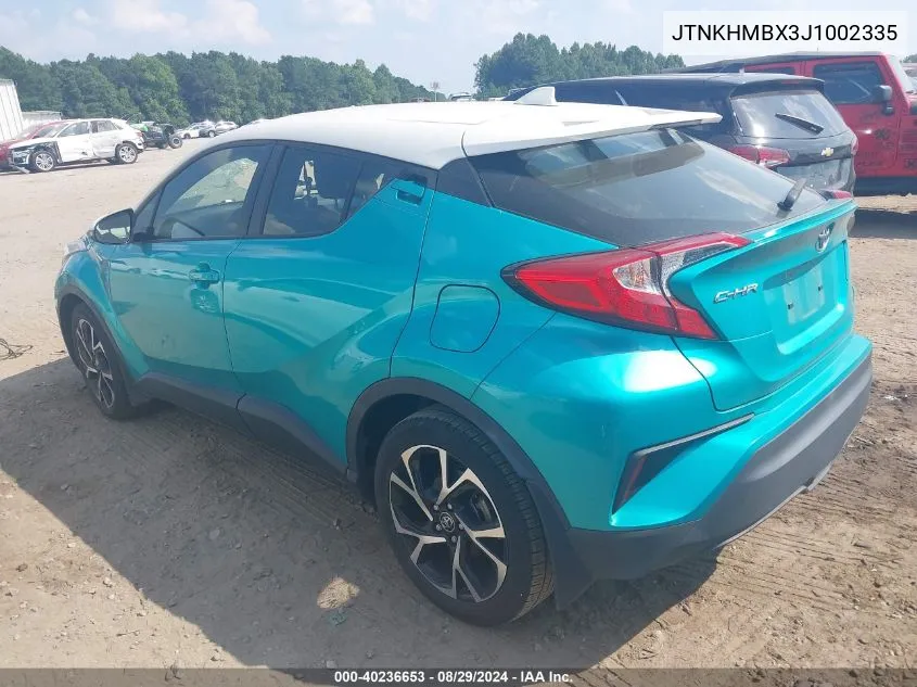 2018 Toyota C-Hr Xle VIN: JTNKHMBX3J1002335 Lot: 40236653