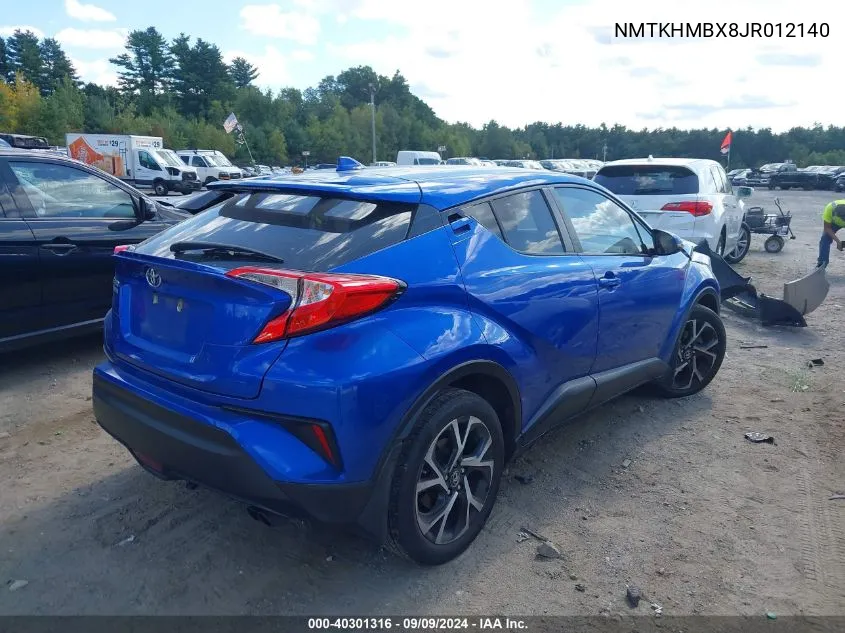 2018 Toyota C-Hr Xle Premium VIN: NMTKHMBX8JR012140 Lot: 40301316