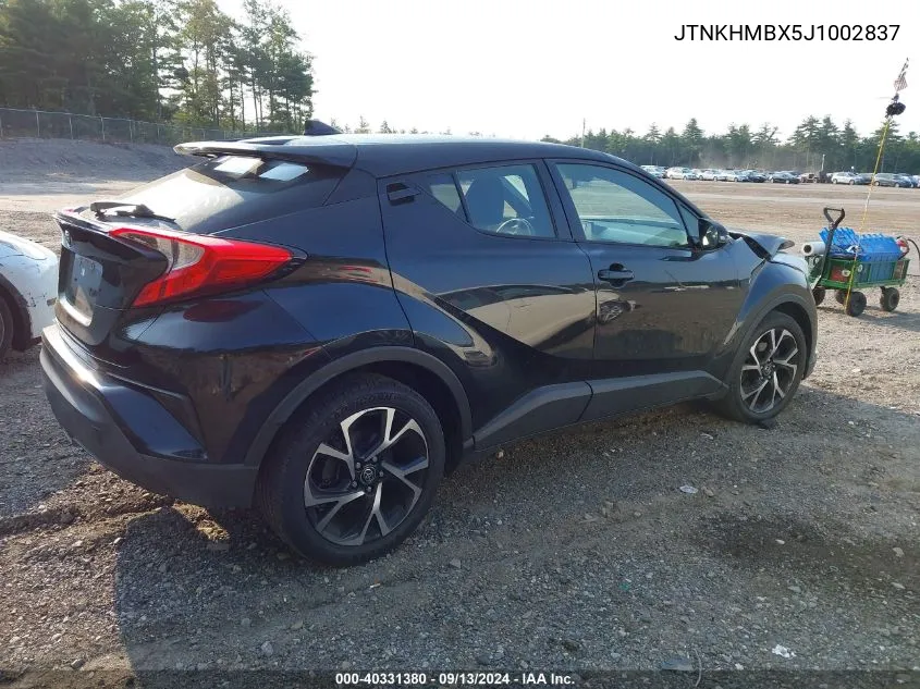 2018 Toyota C-Hr Xle/Xle Premium VIN: JTNKHMBX5J1002837 Lot: 40331380