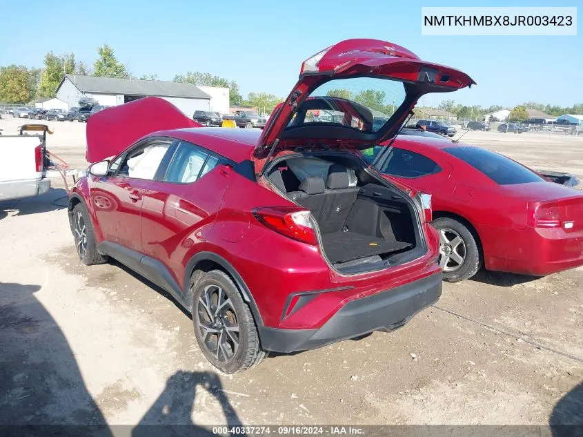 2018 Toyota C-Hr Xle/Xle Premium VIN: NMTKHMBX8JR003423 Lot: 40337274