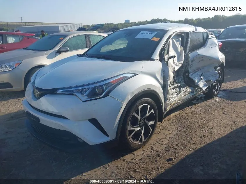 2018 Toyota C-Hr Xle/Xle Premium VIN: NMTKHMBX4JR012815 Lot: 40339301