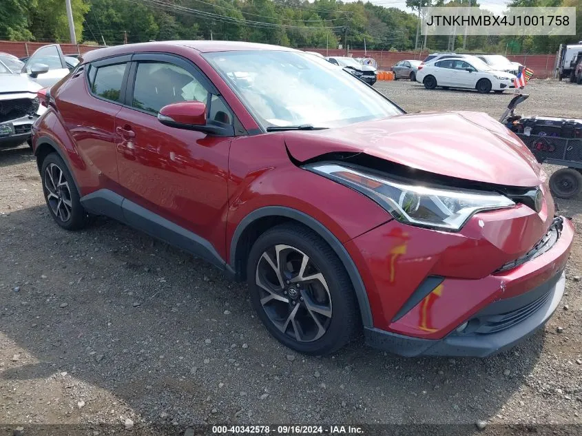 JTNKHMBX4J1001758 2018 Toyota C-Hr Xle Premium