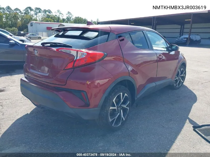 2018 Toyota C-Hr Xle Premium VIN: NMTKHMBX3JR003619 Lot: 40373478