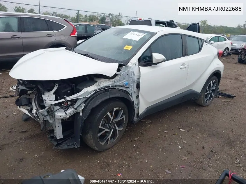 2018 Toyota C-Hr Xle Premium VIN: NMTKHMBX7JR022688 Lot: 40471447