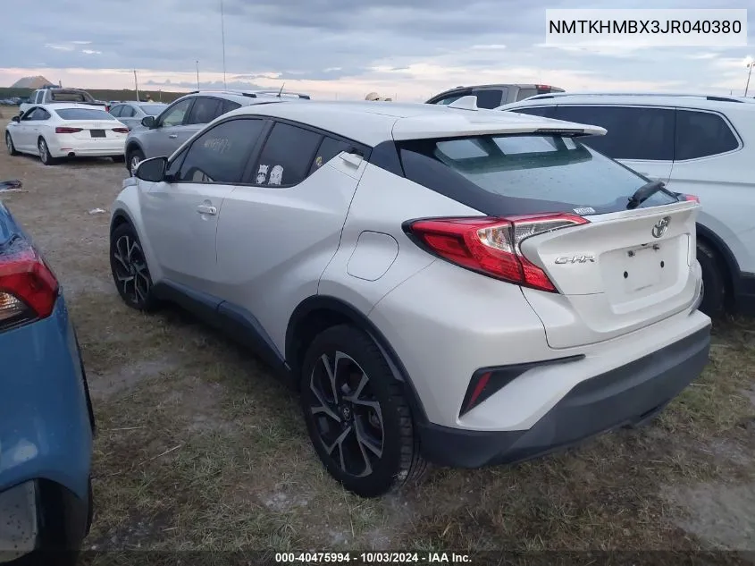 2018 Toyota C-Hr Xle VIN: NMTKHMBX3JR040380 Lot: 40475994