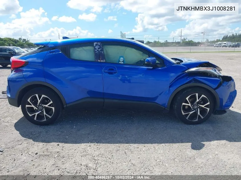 2018 Toyota C-Hr Xle VIN: JTNKHMBX3J1008281 Lot: 40496287