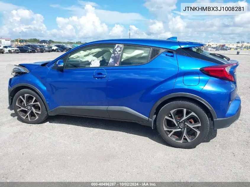 2018 Toyota C-Hr Xle VIN: JTNKHMBX3J1008281 Lot: 40496287