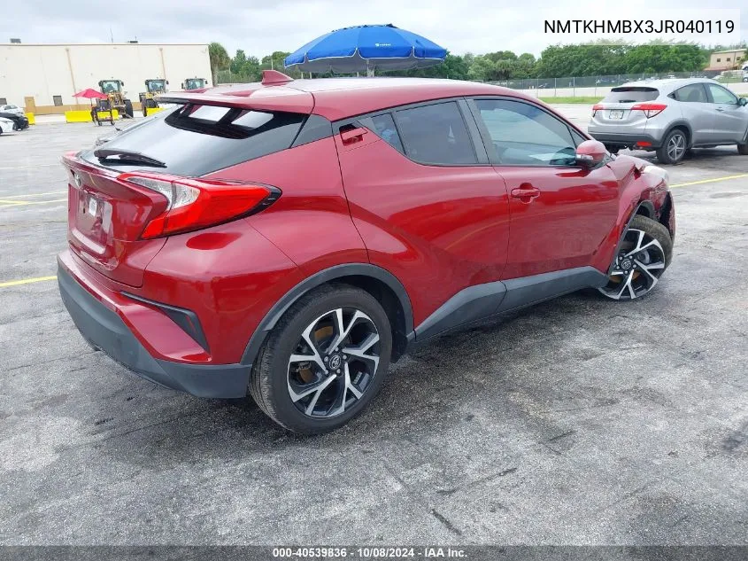 NMTKHMBX3JR040119 2018 Toyota C-Hr Xle