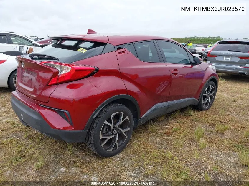 2018 Toyota C-Hr Xle/Xle Premium VIN: NMTKHMBX3JR028570 Lot: 40541628