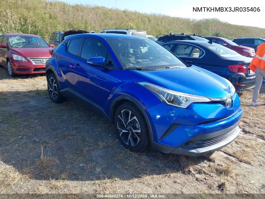 2018 Toyota C-Hr Xle VIN: NMTKHMBX3JR035406 Lot: 40580274