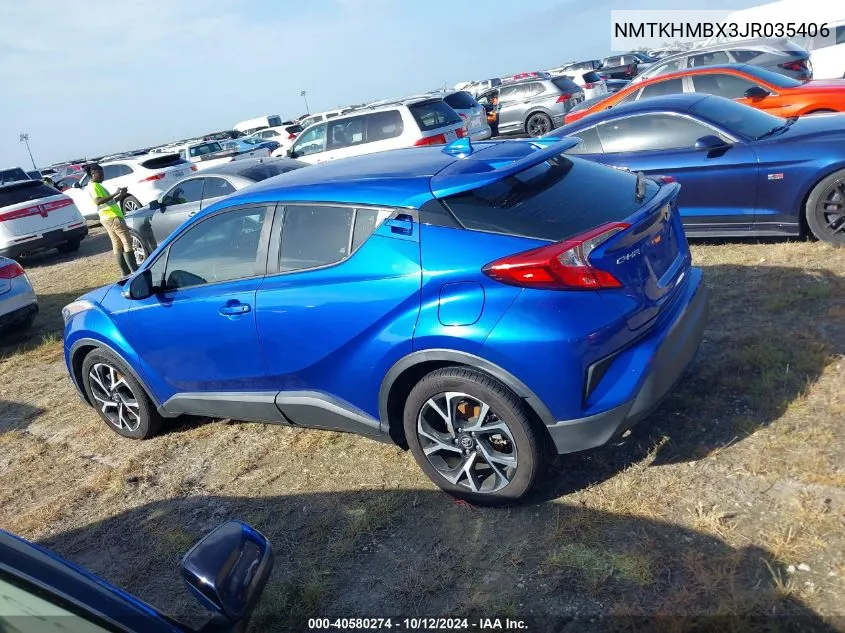 2018 Toyota C-Hr Xle VIN: NMTKHMBX3JR035406 Lot: 40580274