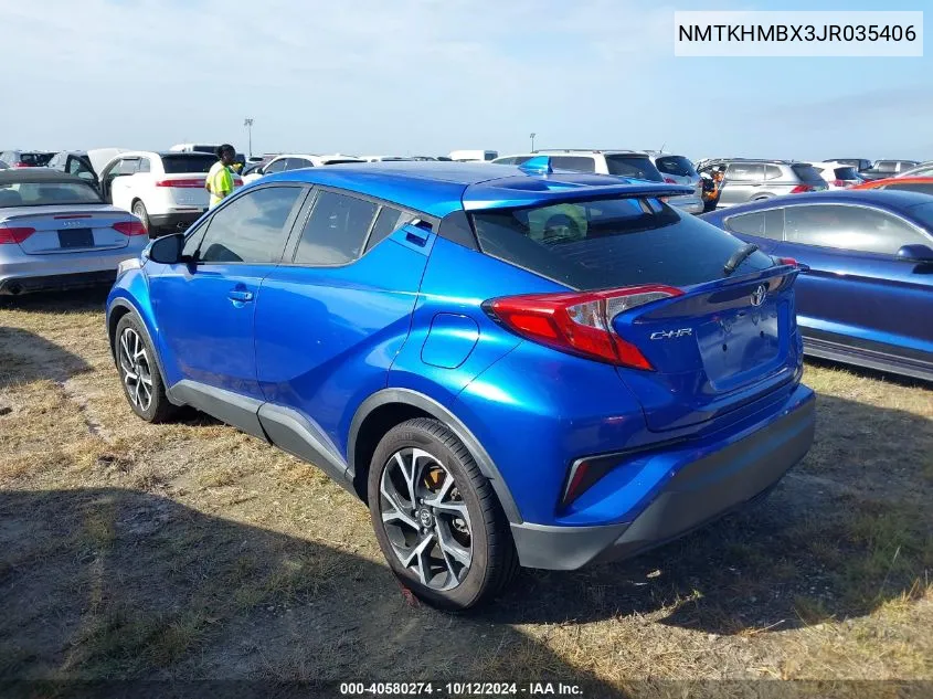 2018 Toyota C-Hr Xle VIN: NMTKHMBX3JR035406 Lot: 40580274