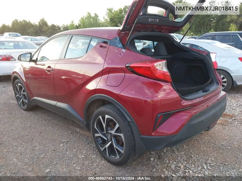 2018 Toyota C-Hr Xle Premium VIN: NMTKHMBX7JR018415 Lot: 40582743