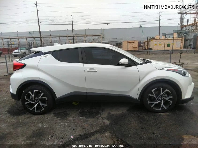 2018 Toyota C-Hr Xle Premium VIN: NMTKHMBX0JR040675 Lot: 40597215