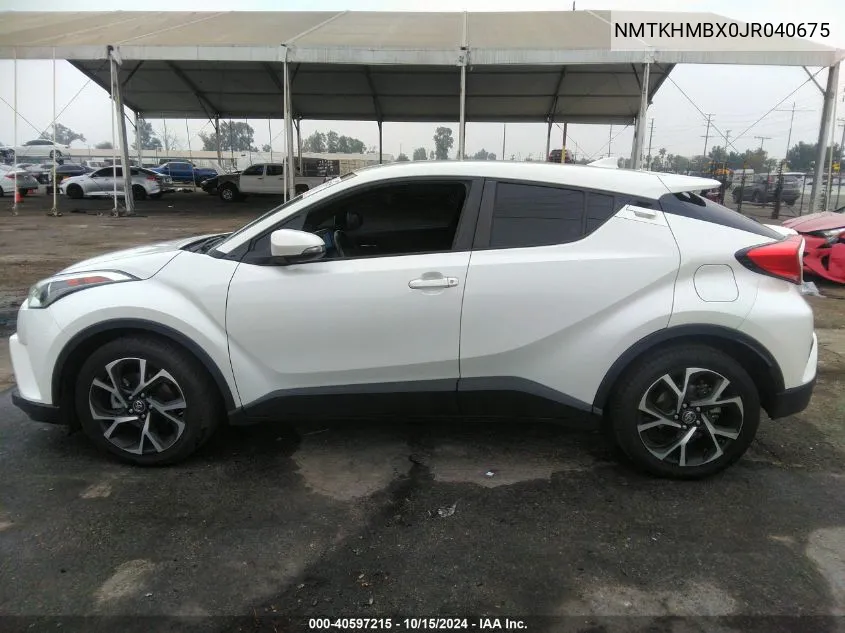 2018 Toyota C-Hr Xle Premium VIN: NMTKHMBX0JR040675 Lot: 40597215