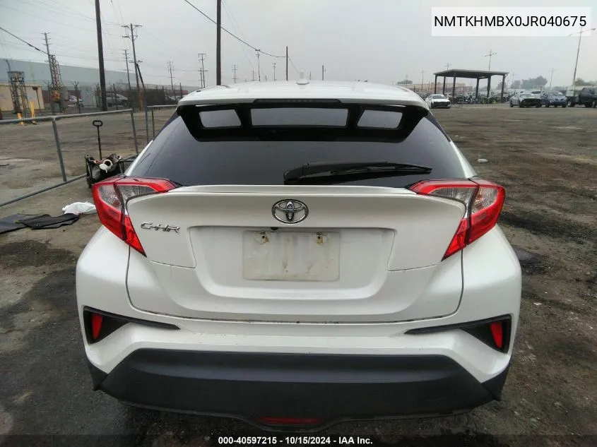 2018 Toyota C-Hr Xle Premium VIN: NMTKHMBX0JR040675 Lot: 40597215