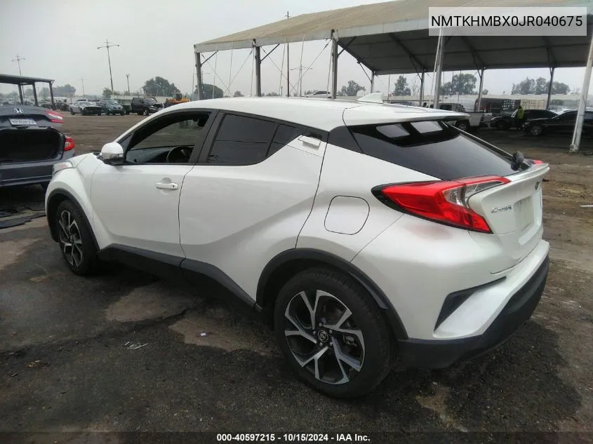 2018 Toyota C-Hr Xle Premium VIN: NMTKHMBX0JR040675 Lot: 40597215