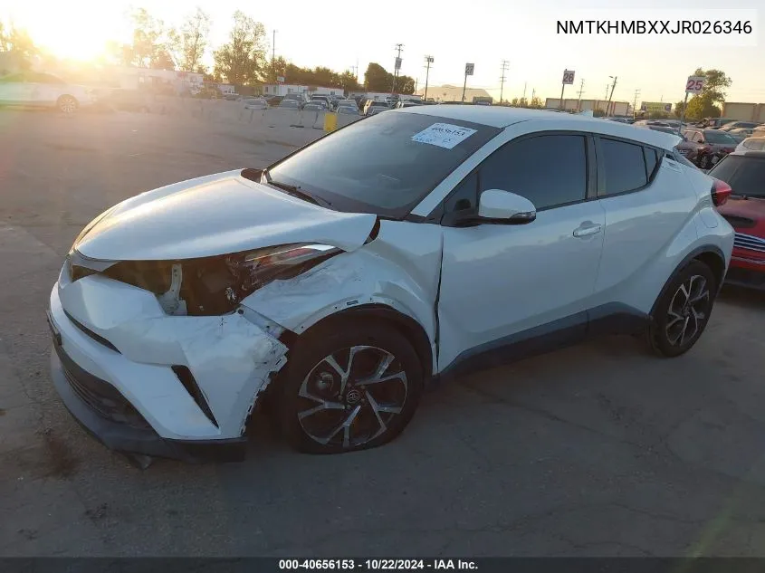 2018 Toyota C-Hr Xle VIN: NMTKHMBXXJR026346 Lot: 40656153