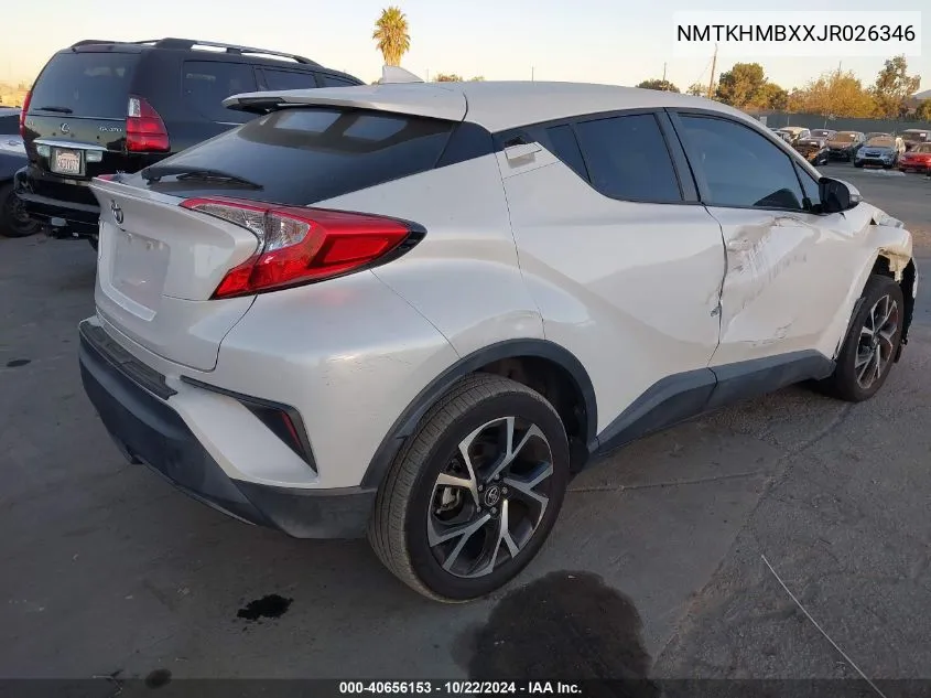 2018 Toyota C-Hr Xle VIN: NMTKHMBXXJR026346 Lot: 40656153