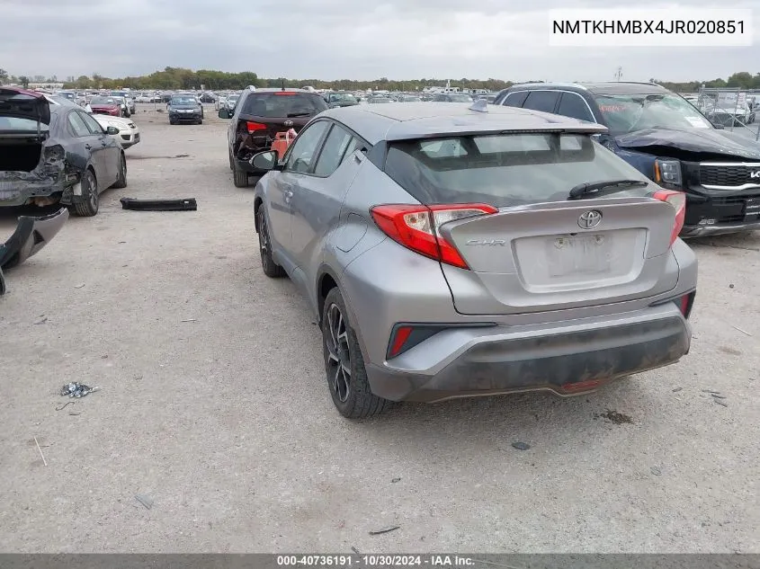 2018 Toyota C-Hr Xle Premium VIN: NMTKHMBX4JR020851 Lot: 40736191