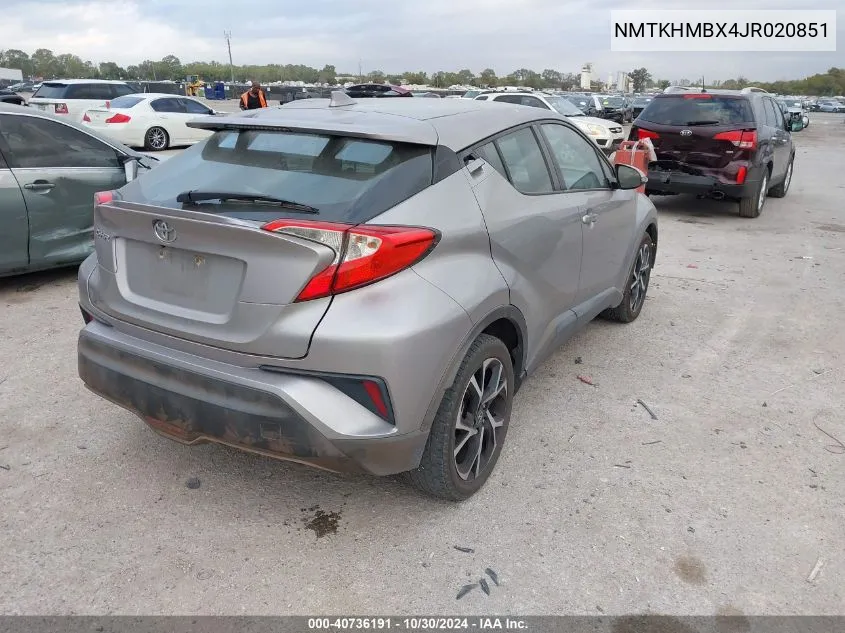 2018 Toyota C-Hr Xle Premium VIN: NMTKHMBX4JR020851 Lot: 40736191