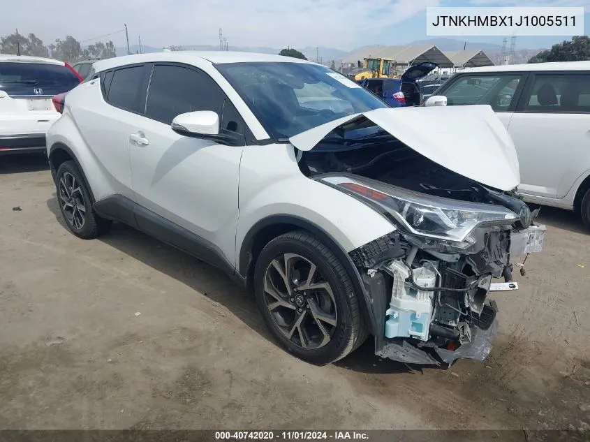 2018 Toyota C-Hr Xle Premium VIN: JTNKHMBX1J1005511 Lot: 40742020