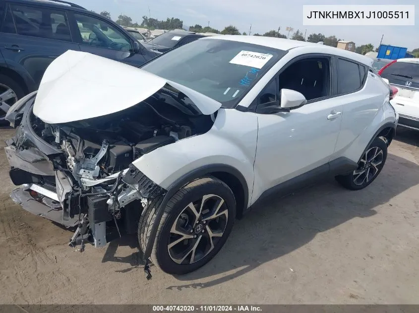 2018 Toyota C-Hr Xle Premium VIN: JTNKHMBX1J1005511 Lot: 40742020