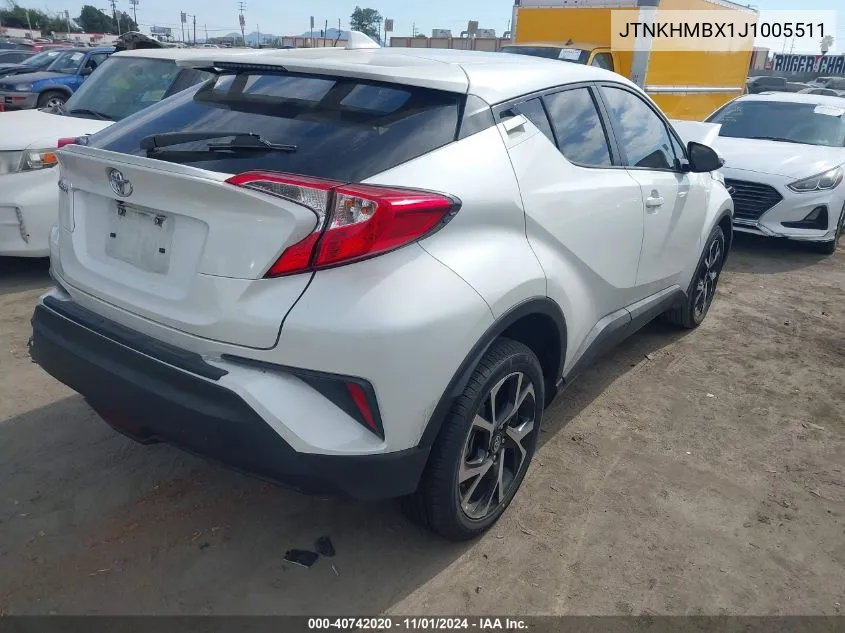 2018 Toyota C-Hr Xle Premium VIN: JTNKHMBX1J1005511 Lot: 40742020