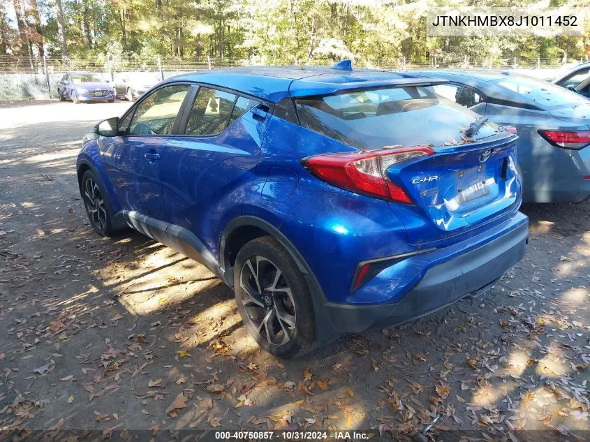 2018 Toyota C-Hr Xle VIN: JTNKHMBX8J1011452 Lot: 40750857