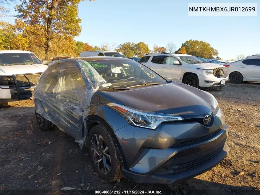 2018 Toyota C-Hr Xle VIN: NMTKHMBX6JR012699 Lot: 40851212