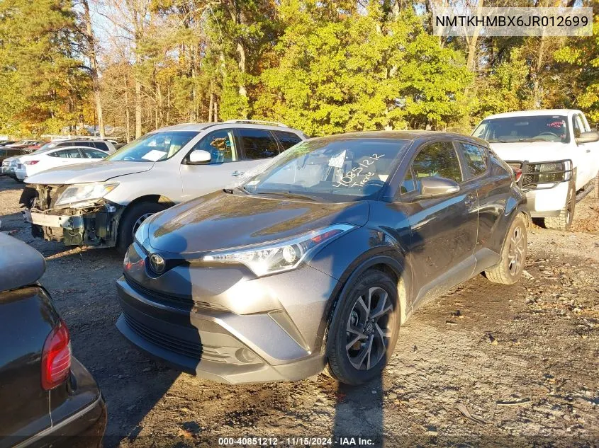 2018 Toyota C-Hr Xle VIN: NMTKHMBX6JR012699 Lot: 40851212