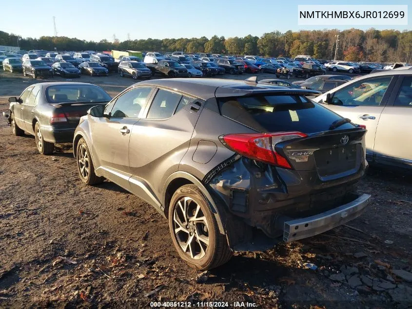 2018 Toyota C-Hr Xle VIN: NMTKHMBX6JR012699 Lot: 40851212