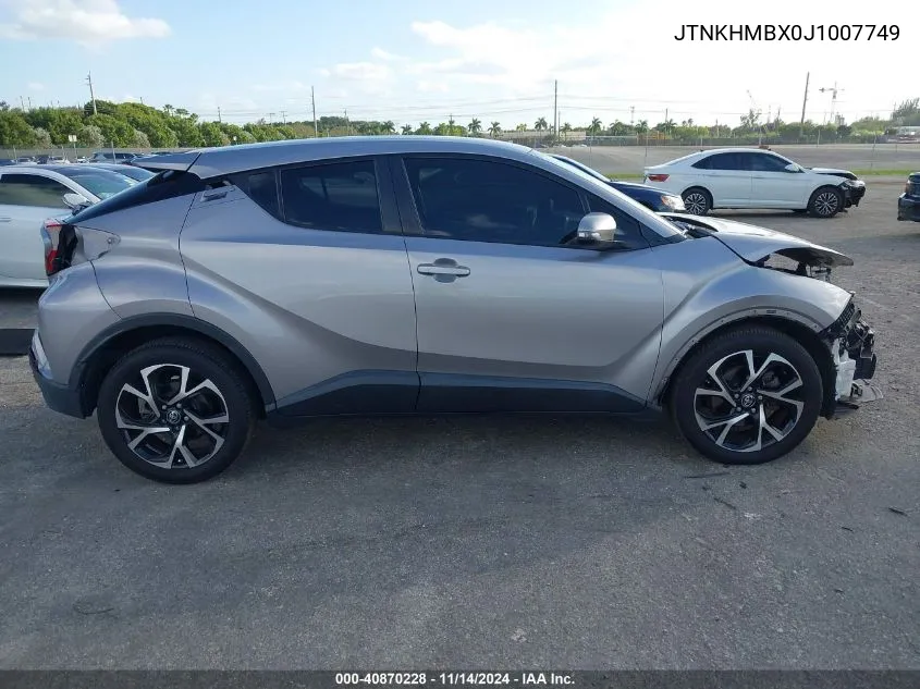 2018 Toyota C-Hr Xle VIN: JTNKHMBX0J1007749 Lot: 40870228