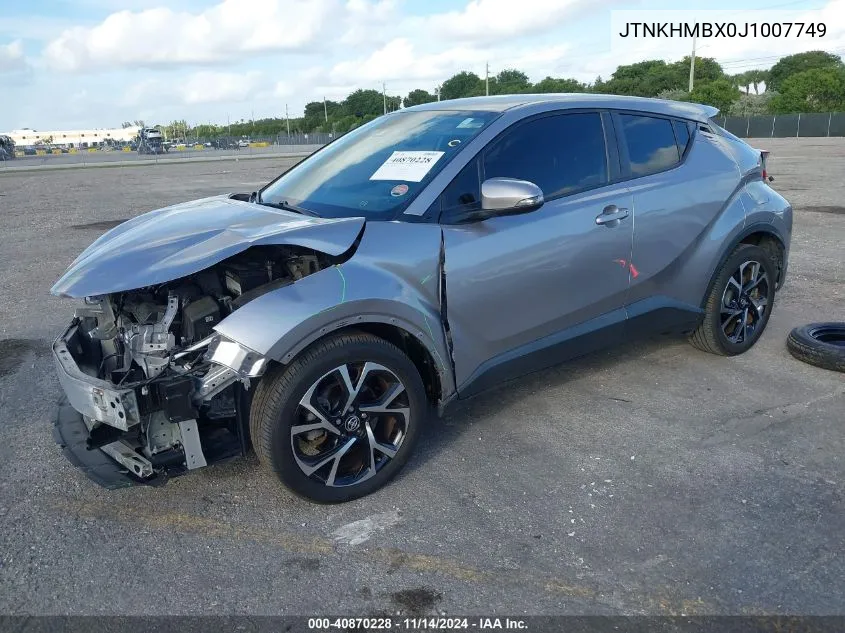 2018 Toyota C-Hr Xle VIN: JTNKHMBX0J1007749 Lot: 40870228