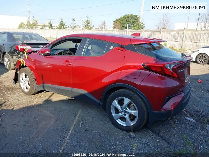 2019 Toyota C-Hr Xle/Le/Limited VIN: NMTKHMBX9KR076091 Lot: 12098926