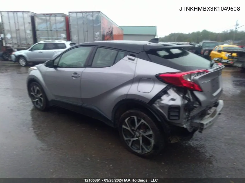 2019 Toyota C-Hr Xle VIN: JTNKHMBX3K1049608 Lot: 12105861