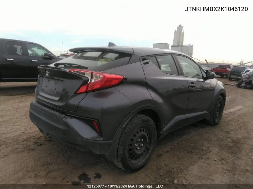 2019 Toyota C-Hr Xle/Le/Limited VIN: JTNKHMBX2K1046120 Lot: 12125877