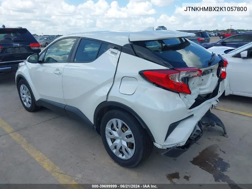 2019 Toyota C-Hr Le VIN: JTNKHMBX2K1057800 Lot: 39699999