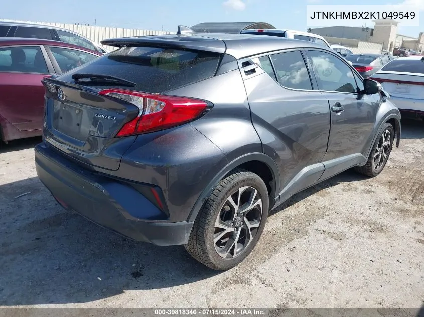 2019 Toyota C-Hr Limited VIN: JTNKHMBX2K1049549 Lot: 39818346