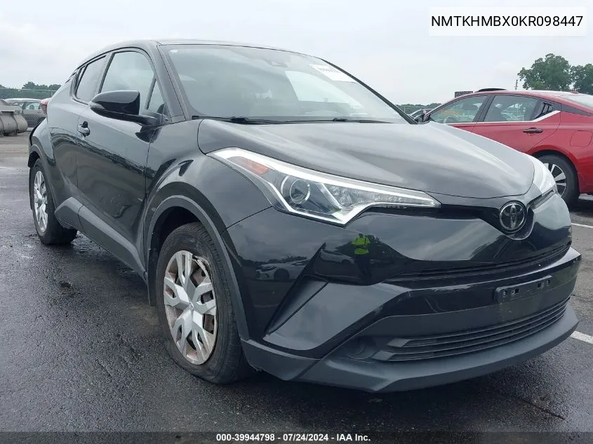 2019 Toyota C-Hr Le VIN: NMTKHMBX0KR098447 Lot: 39944798