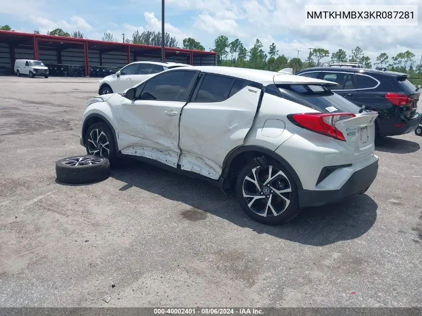 2019 Toyota C-Hr Xle VIN: NMTKHMBX3KR087281 Lot: 40002401