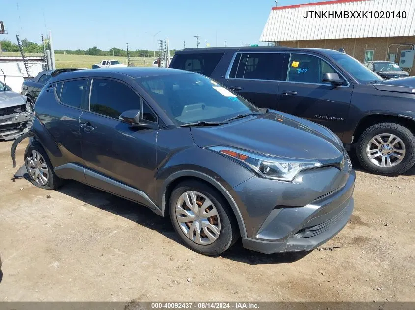 2019 Toyota C-Hr Le VIN: JTNKHMBXXK1020140 Lot: 40092437