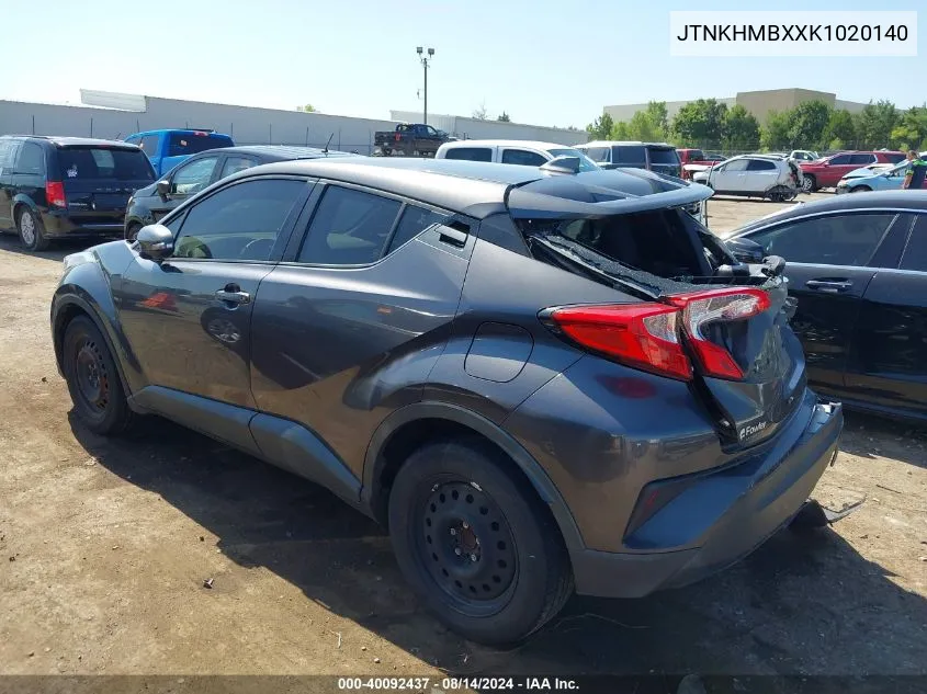 2019 Toyota C-Hr Le VIN: JTNKHMBXXK1020140 Lot: 40092437